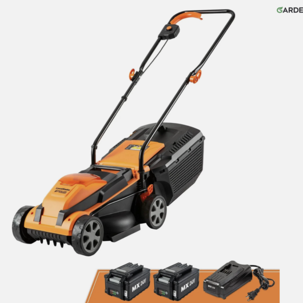 GARDENMORA LawnMaster 13" Lawn Mower Cordless Electric 20V Max 2x 2.5Ah Battery Charger